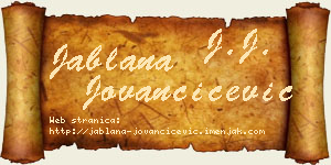 Jablana Jovančićević vizit kartica